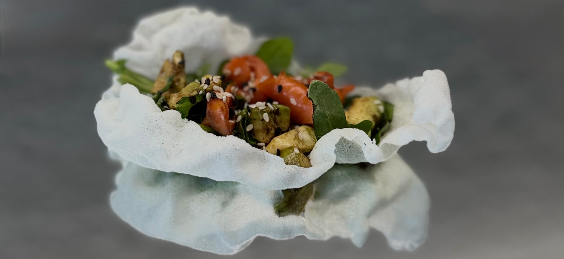 Salmon Rice Paper Canapé